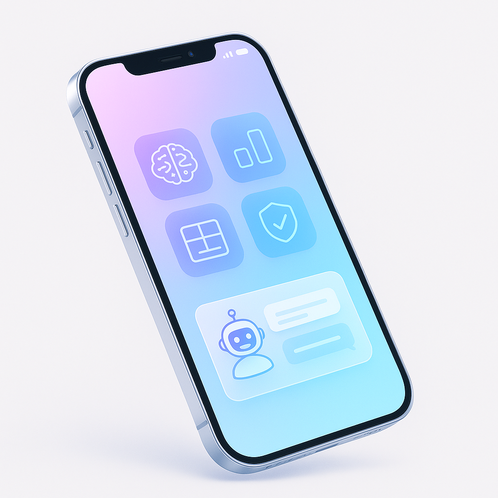 iPhone showcasing our app